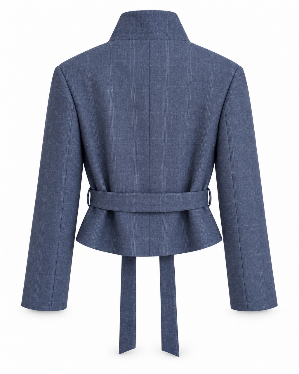 Blazer azul cuello alto