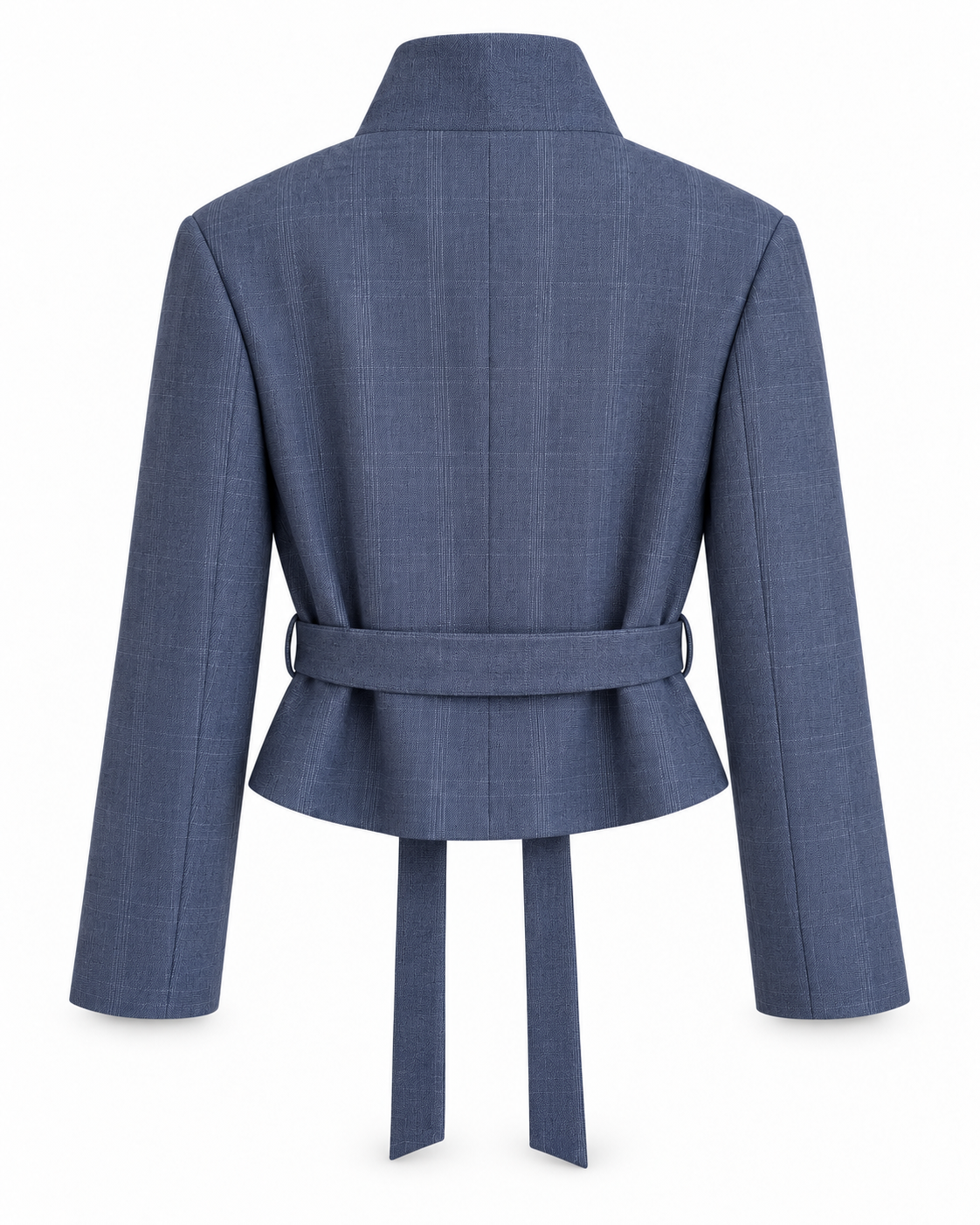 Blazer azul cuello alto