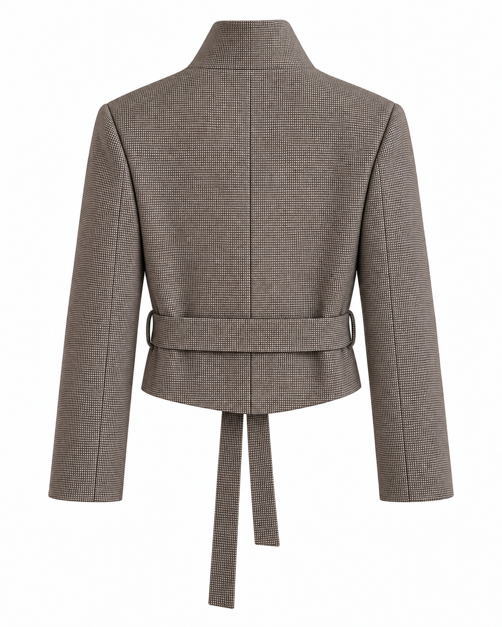 Blazer Pata de Gallo Cuello Alto
