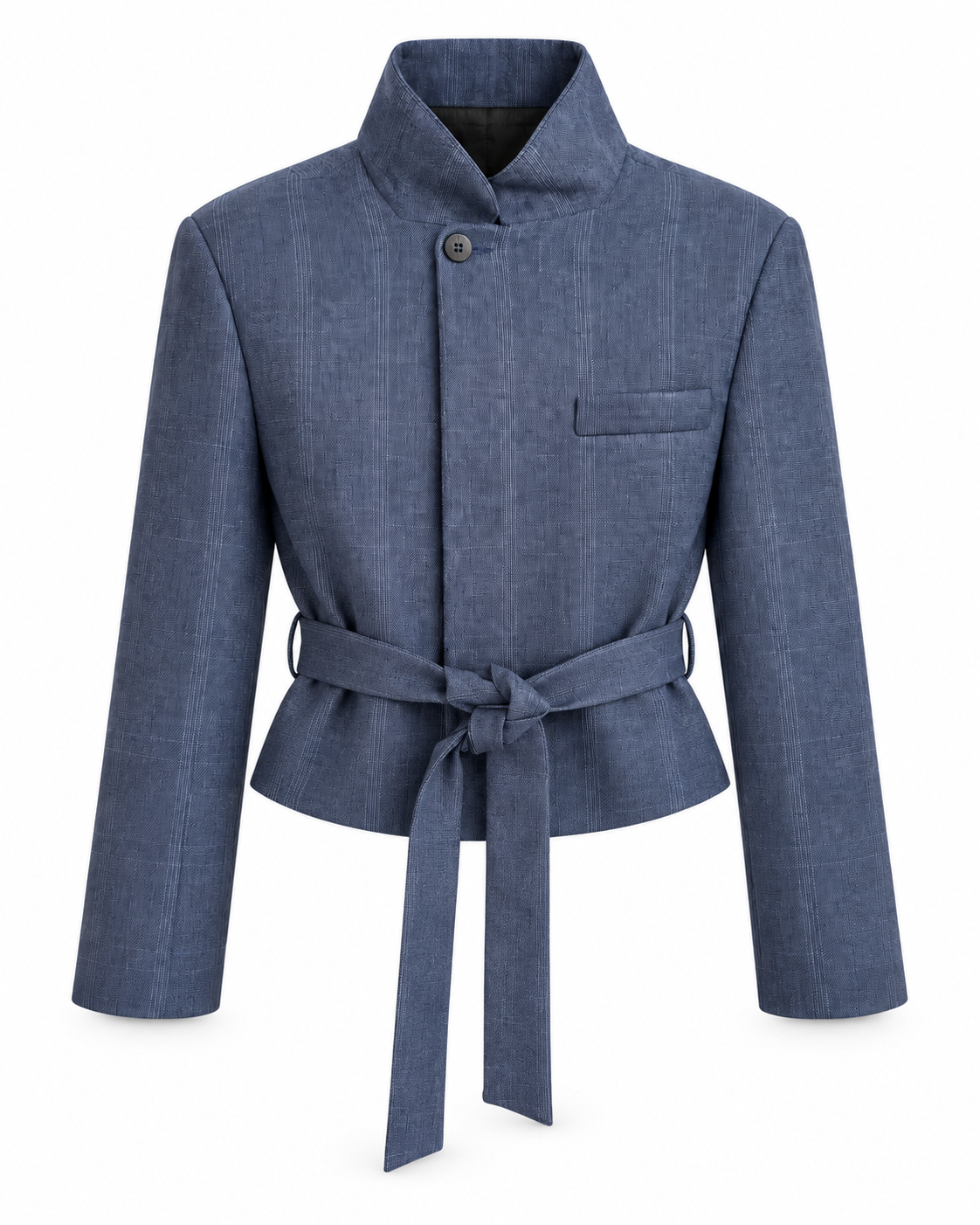 Blazer azul cuello alto