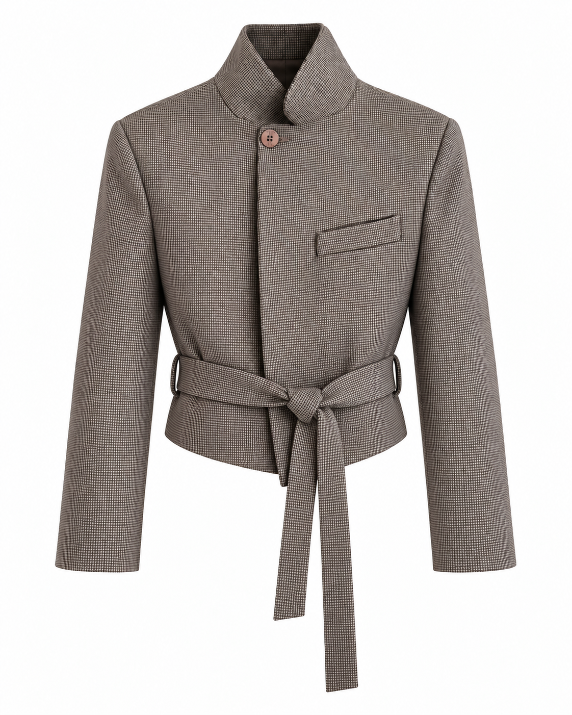 Blazer Pata de Gallo Cuello Alto