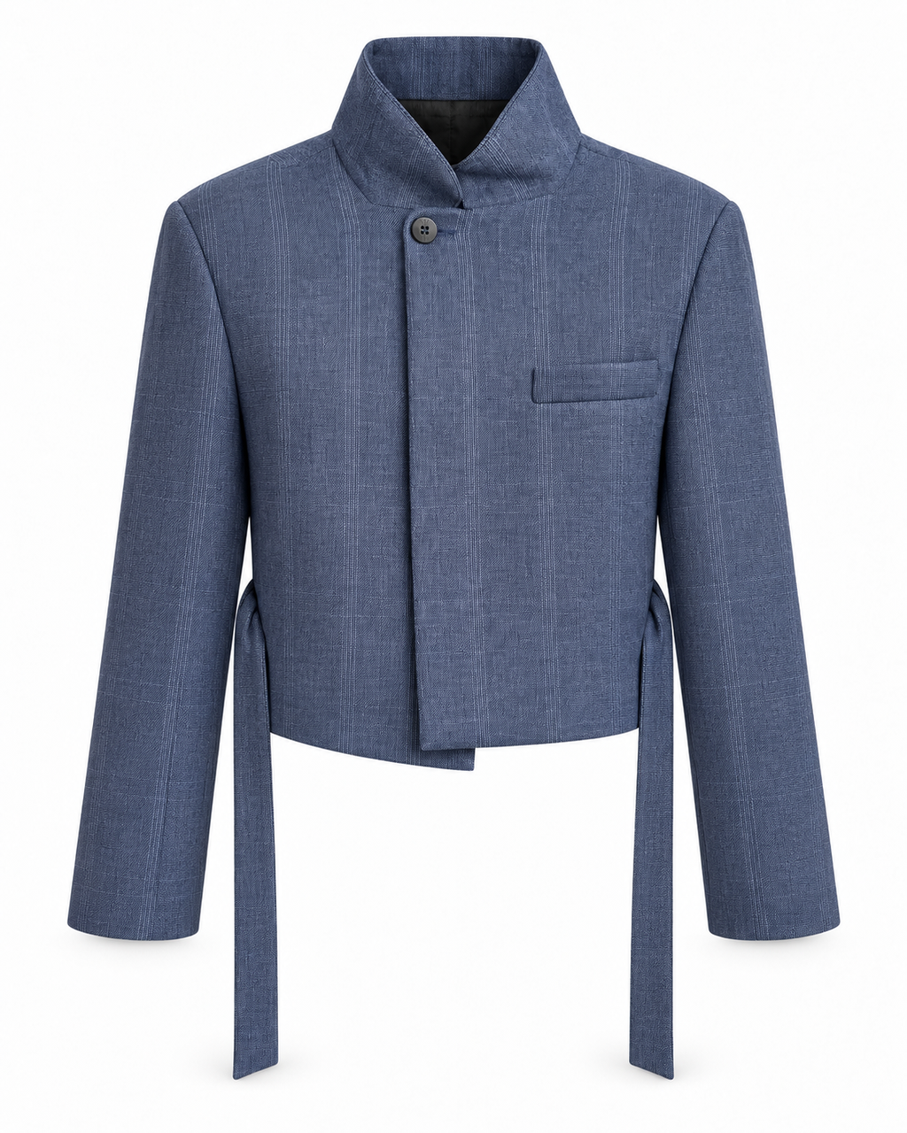 Blazer azul cuello alto