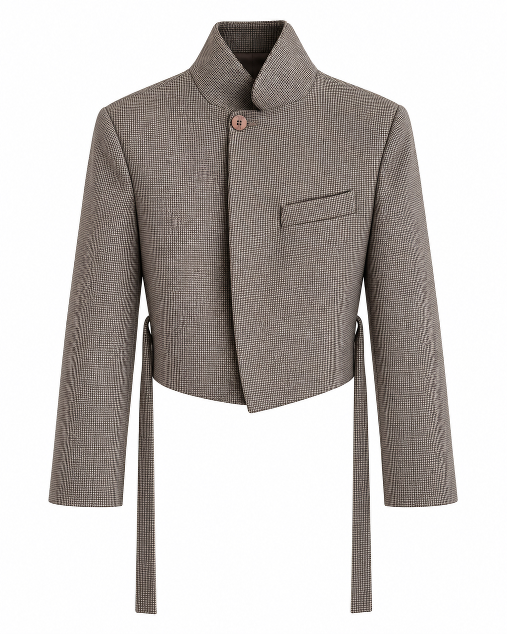 Blazer Pata de Gallo Cuello Alto