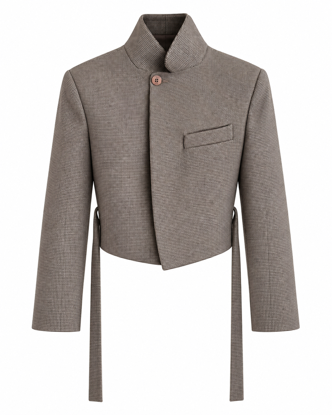 Blazer Pata de Gallo Cuello Alto